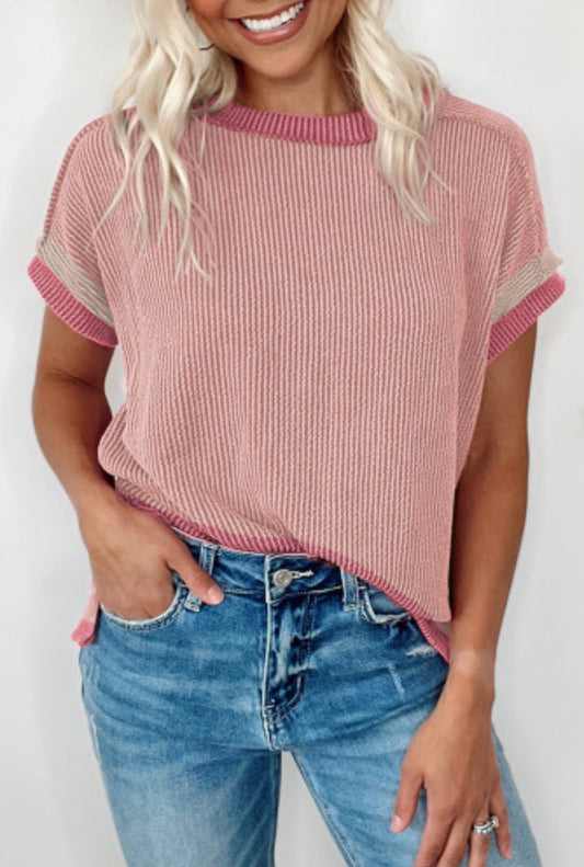 Blush Knit Tee