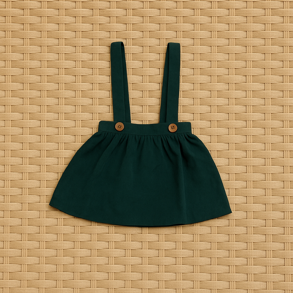 Hunter Green Suspender Skirt